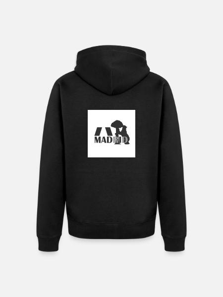 Madrid - Unisex Premium Organic Zip Hoodie - black