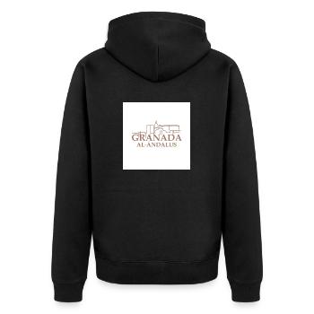 Grenade - Unisex Premium Organic Zip Hoodie - black - Back - Nico (187cm)