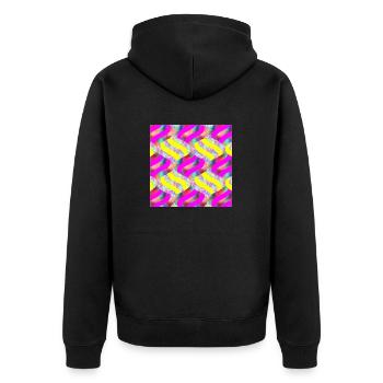 Endless - Unisex Premium Organic Zip Hoodie - black - Back - Nico (187cm)