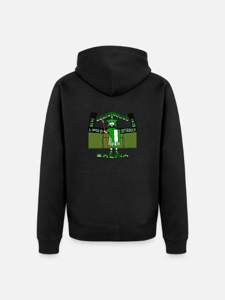 Legionarius Brema - Unisex Premium Organic Zip Hoodie - black