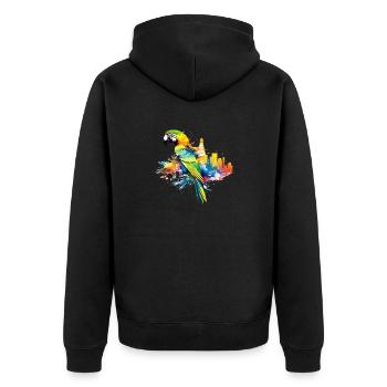 Rio de Janeiro est synonyme de rythme et de couleur - Veste à capuche bio Premium Unisexe - noir - Dos - Nico (187cm)