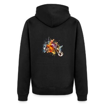 La Nouvelle-Orléans est une ville animée - Veste à capuche bio Premium Unisexe - noir - Dos - Nico (187cm)
