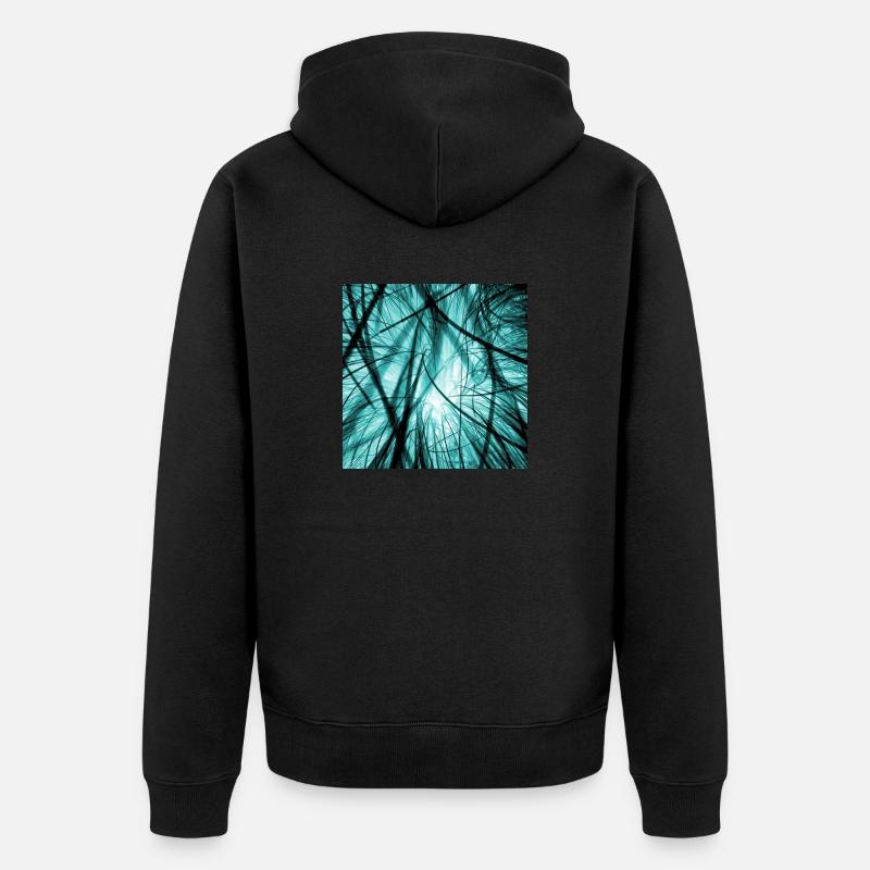 Encombrement de câble bleu - Veste à capuche bio Premium Unisexe - noir