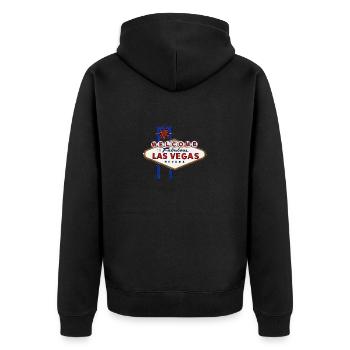 Willkommen bei Fabulous Las Vegas Poster - Unisex Premium Bio Zip Hoodie - Schwarz - Hinten - Nico (187cm)