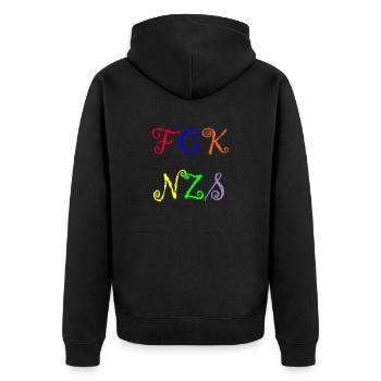 FCK NZS - Veste à capuche bio Premium Unisexe - noir - Dos - Nico (187cm)
