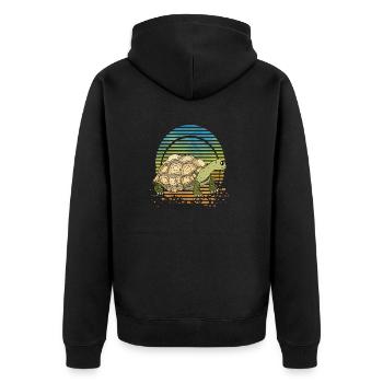 Tortue - Veste à capuche bio Premium Unisexe - noir - Dos - Nico (187cm)