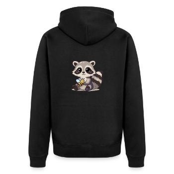 Mignon raton laveur abeille ouvrière - Veste à capuche bio Premium Unisexe - noir - Dos - Nico (187cm)