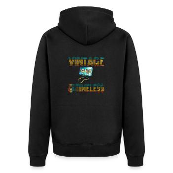 vintage is time less - Veste à capuche bio Premium Unisexe - noir - Dos - Nico (187cm)