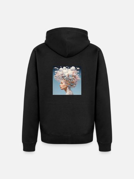 Forget - Unisex Premium Organic Zip Hoodie - black