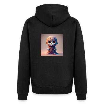 Joyeux Halloween mignon monstre maman effrayant drôle - Veste à capuche bio Premium Unisexe - noir - Dos - Nico (187cm)