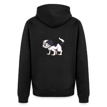 Chien Shih Tzu en colère - Veste à capuche bio Premium Unisexe - noir - Dos - Nico (187cm)