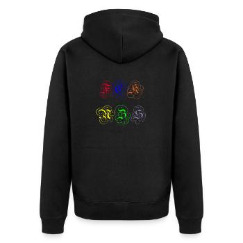 FCK NZS - Veste à capuche bio Premium Unisexe - noir - Dos - Nico (187cm)