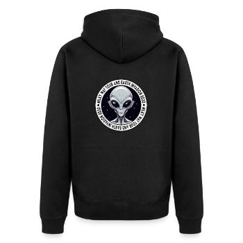 Logo d’Alien Invasion of Earth 2030 - Veste à capuche bio Premium Unisexe - noir - Dos - Nico (187cm)