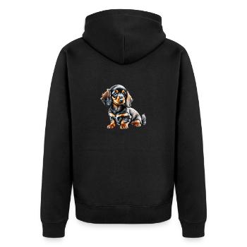 Teckel Chien Teckel Chippy Dogs Propriétaire de chien - Veste à capuche bio Premium Unisexe - noir - Dos - Nico (187cm)