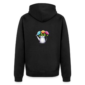 Flower, Garden, Home Gardener, Gardener, Gift, Flowers - Unisex Premium Organic Zip Hoodie - black - Back - Nico (187cm)