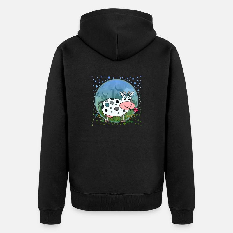 Vache - Veste à capuche bio Premium Unisexe - noir