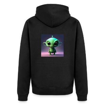 Joyeux Halloween mignon extraterrestre effrayant drôle effrayant - Veste à capuche bio Premium Unisexe - noir - Dos - Nico (187cm)