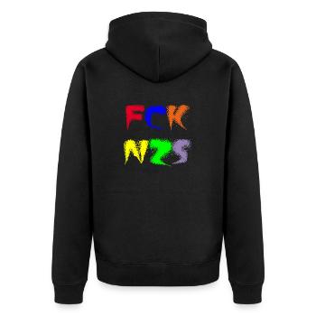 FCK NZS - Veste à capuche bio Premium Unisexe - noir - Dos - Nico (187cm)