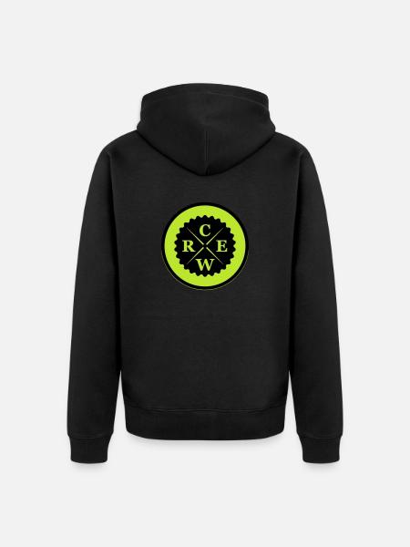crew - Unisex Premium Bio Zip Hoodie - Schwarz