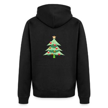 Arbre de Noël Cadeau de Noël Arbre de Noël - Veste à capuche bio Premium Unisexe - noir - Dos - Nico (187cm)