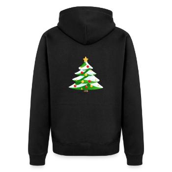 Cadeau de Noël, arbre de Noël, arbre de Noël - Veste à capuche bio Premium Unisexe - noir - Dos - Nico (187cm)