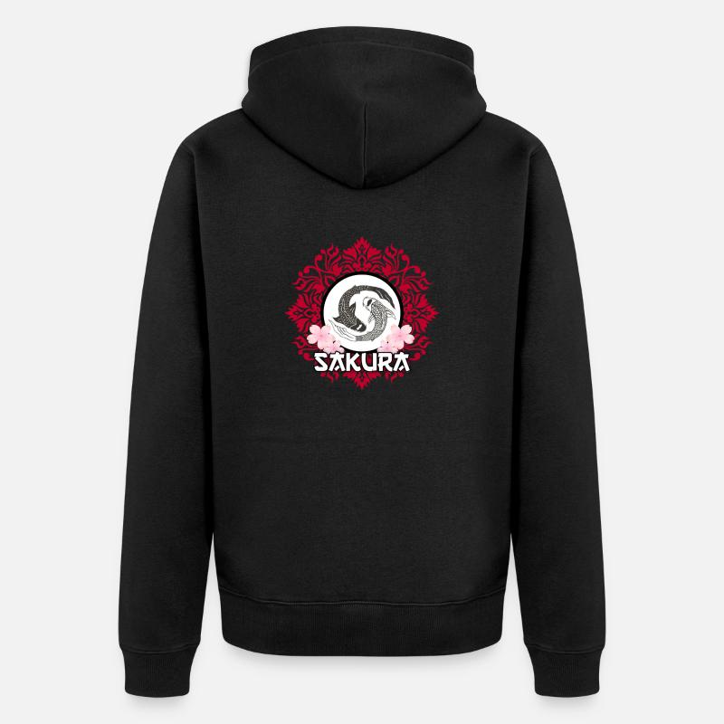 Sakura - Veste à capuche bio Premium Unisexe - noir