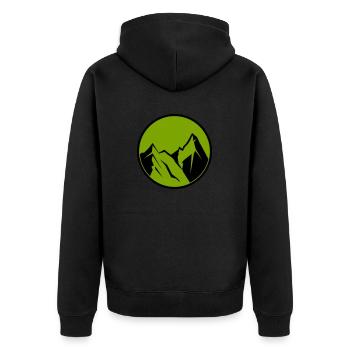 montagnes - Veste à capuche bio Premium Unisexe - noir - Dos - Nico (187cm)