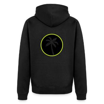 palmier - Veste à capuche bio Premium Unisexe - noir - Dos - Nico (187cm)