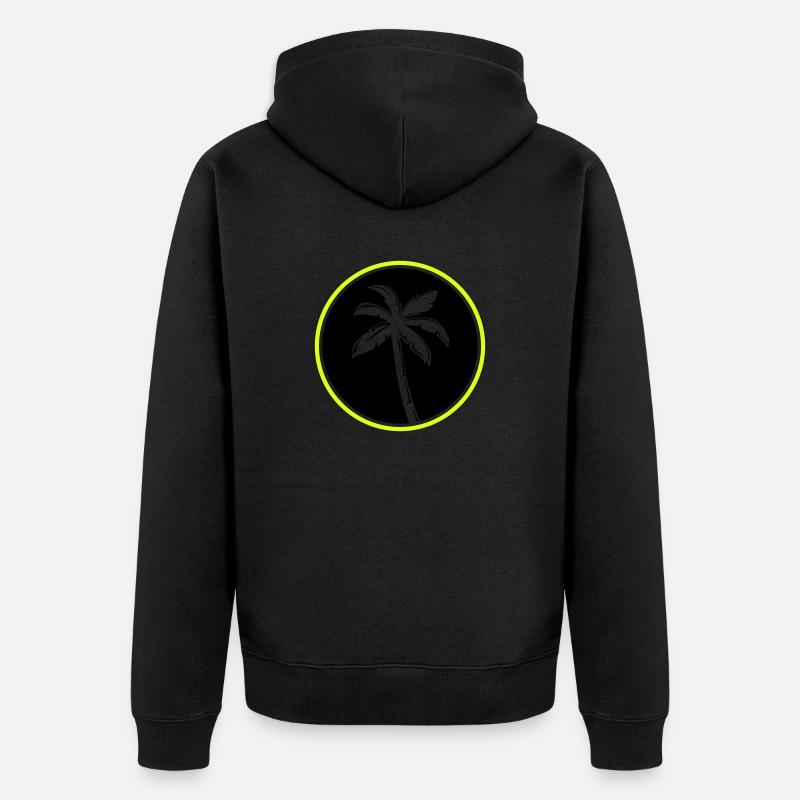 palme - Unisex Premium Bio Zip Hoodie - Schwarz