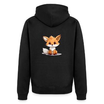 Bilo le bébé renard - Veste à capuche bio Premium Unisexe - noir - Dos - Nico (187cm)