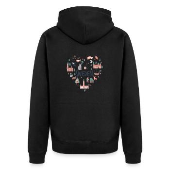 Sweden Sweden norden scandinavia viking lagom swe - Unisex Premium Organic Zip Hoodie - black - Back - Nico (187cm)