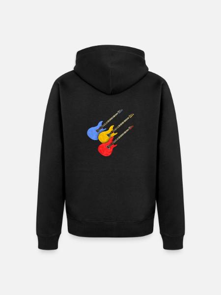Guitares - Veste à capuche bio Premium Unisexe - noir