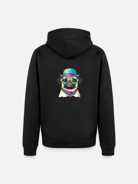 Ein bunter Hund - Unisex Premium Bio Zip Hoodie - Schwarz