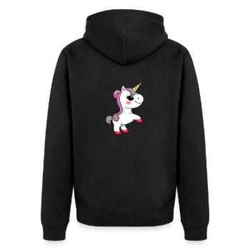 Licorne Créature Mythique Fille Licorne Licorne - Veste à capuche bio Premium Unisexe - noir - Dos - Nico (187cm)