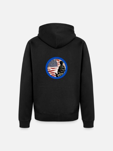 Veterans,veteran,armistice,us army,navy, - Unisex Premium Organic Zip Hoodie - black