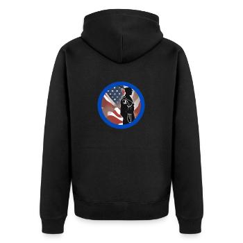 Vétérans,ancien combattant,armistice,us army,navy, - Veste à capuche bio Premium Unisexe - noir - Dos - Nico (187cm)