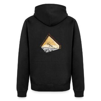 Pyramid Tomb Technology Transcendence - sand - Unisex Premium Organic Zip Hoodie - black - Back - Nico (187cm)