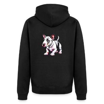 Staffordshire Bullterrier Hunde Hundebesitzer Hund - Unisex Premium Bio Zip Hoodie - Schwarz - Hinten - Nico (187cm)
