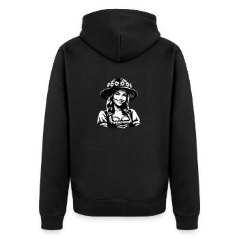 Black Forest Girl - Unisex Premium Organic Zip Hoodie - black - Back - Nico (187cm)