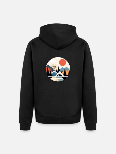 Frostig höst i fjällen - Ekologisk premiumluvjack unisex - svart