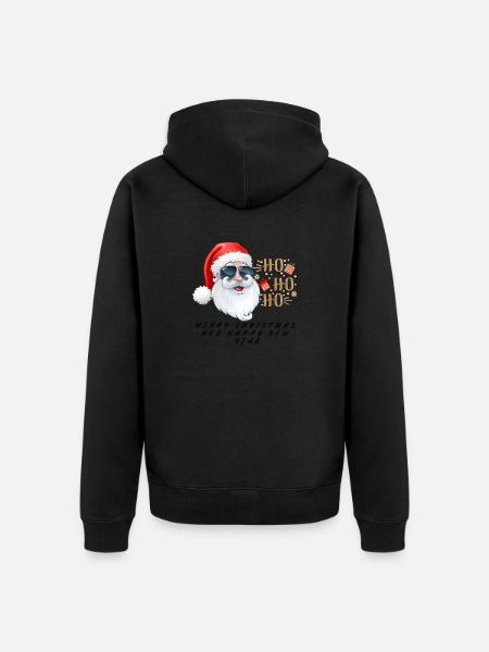 Santa Claus - Unisex Premium Bio Zip Hoodie - Schwarz