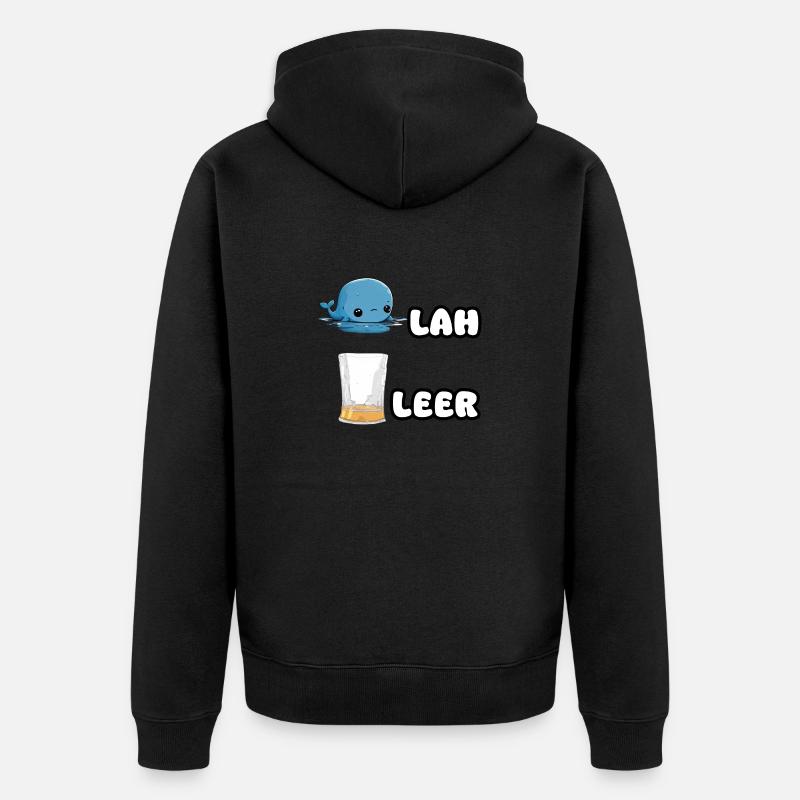 Wallah Bier Leer! - Unisex Premium Bio Zip Hoodie - Schwarz