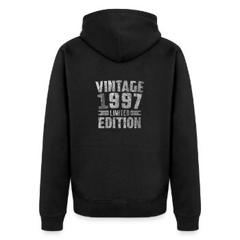 Millésime 1997 Édition Limitée - Veste à capuche bio Premium Unisexe - noir - Dos - Nico (187cm)