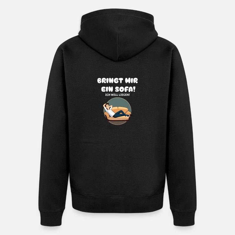 Sofa - Unisex Premium Bio Zip Hoodie - Schwarz