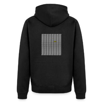 Oweia - Unisex Premium Bio Zip Hoodie - Schwarz - Hinten - Nico (187cm)