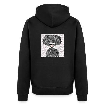 Coiffure #2 - Veste à capuche bio Premium Unisexe - noir - Dos - Nico (187cm)