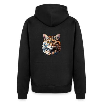 Maine Coon Cat Propriétaire Chaton Chaton Chat Chat - Veste à capuche bio Premium Unisexe - noir - Dos - Nico (187cm)