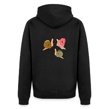 Escargots - Veste à capuche bio Premium Unisexe - noir - Dos - Nico (187cm)