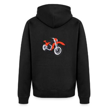 Moto Fan Moto Motard Motard Motard Motocross - Veste à capuche bio Premium Unisexe - noir - Dos - Nico (187cm)