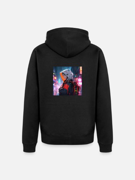 Anime Guy in Japan - Unisex Premium Bio Zip Hoodie - Schwarz